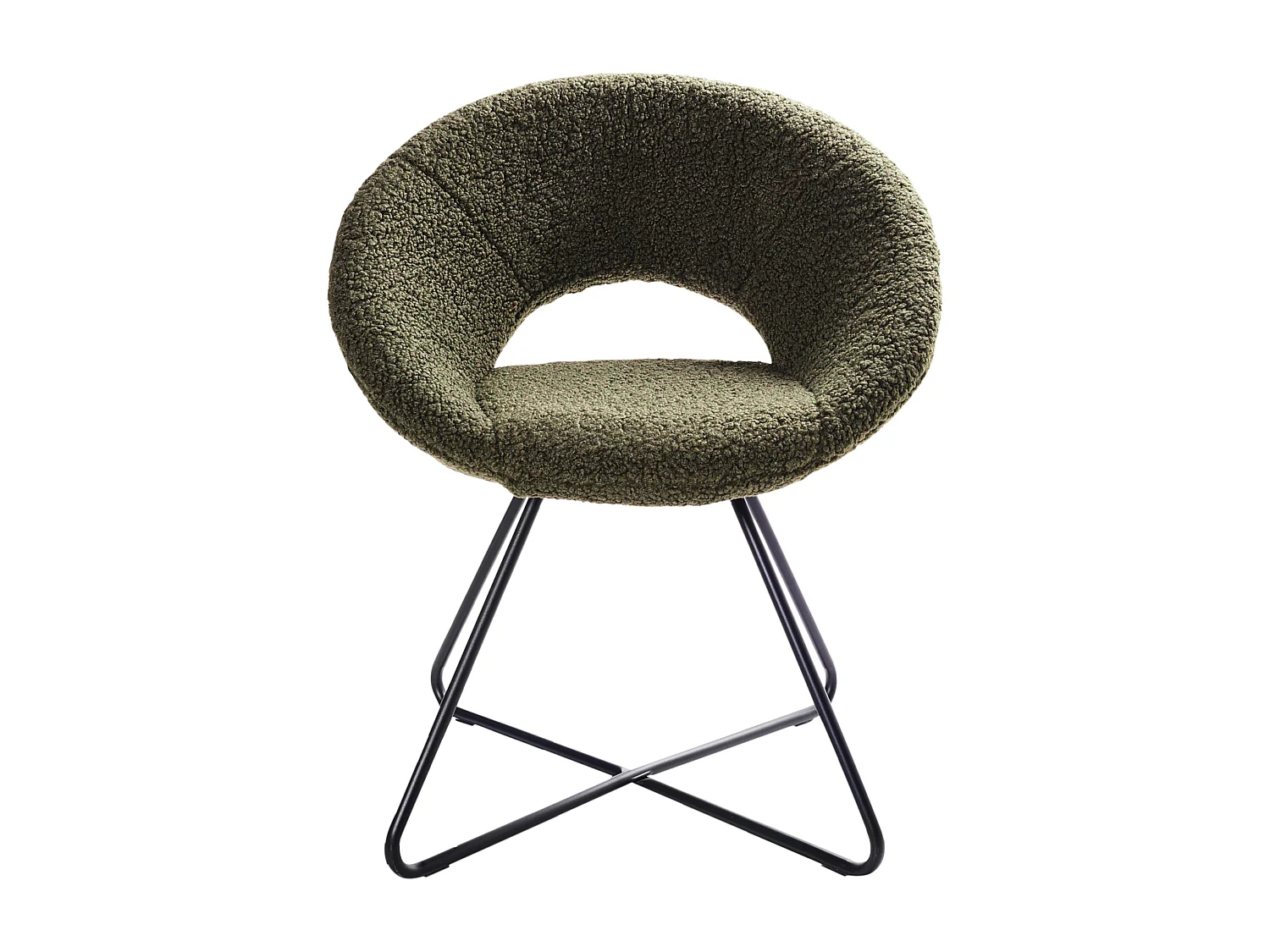 Chaise de salle à manger RACHEL Bouclé Vert