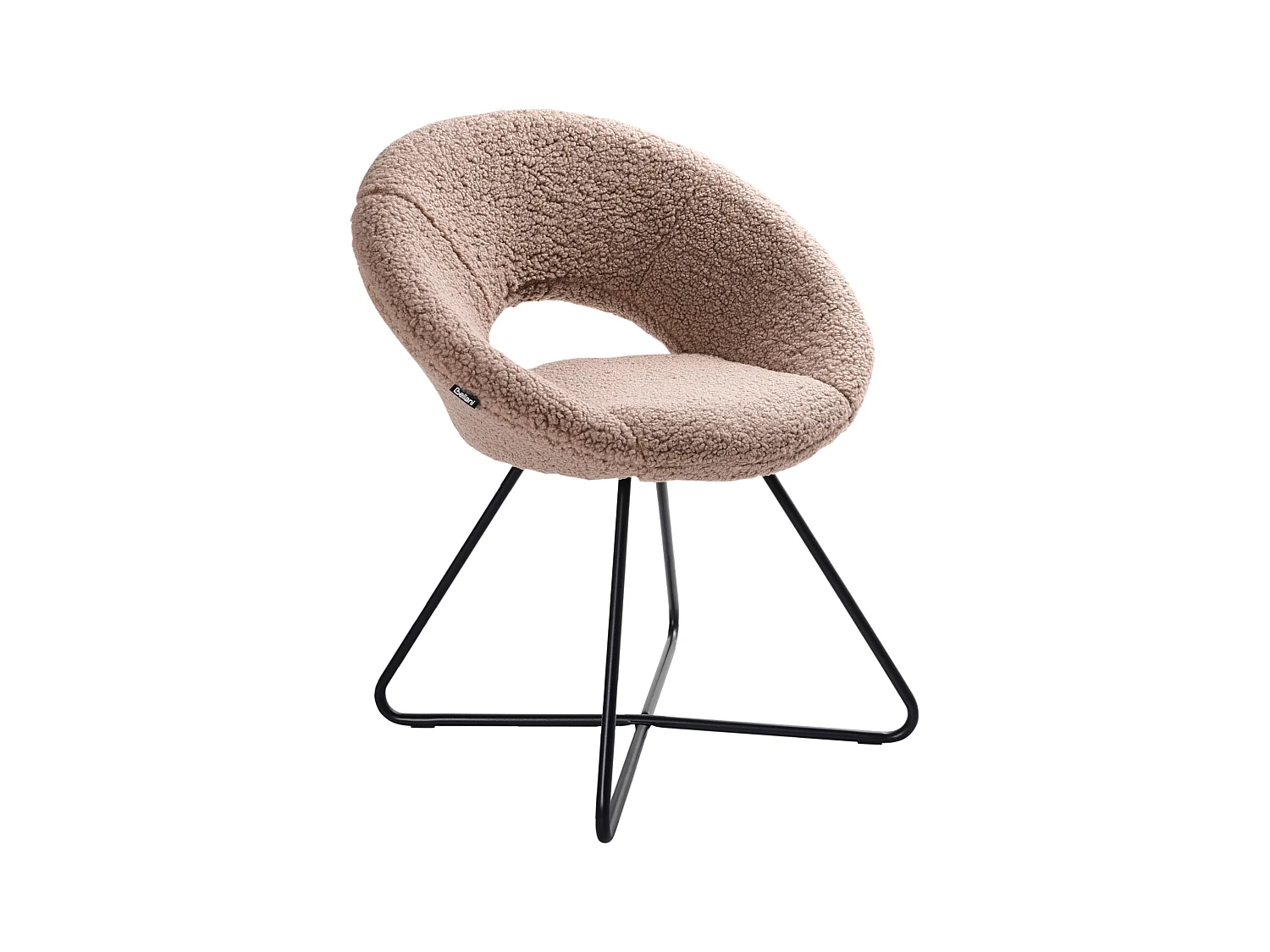Chaise de salle à manger RACHEL Bouclé Taupe