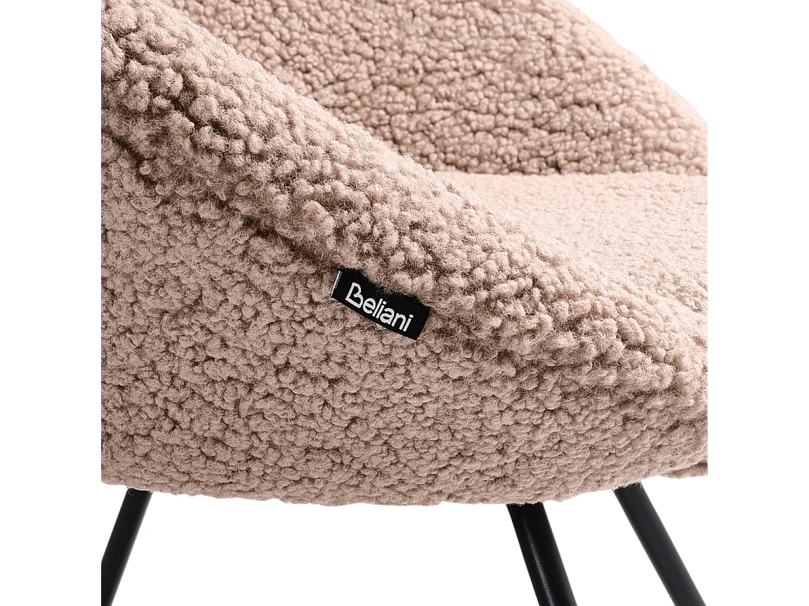 Sedia da pranzo RACHEL Bouclé Tortora