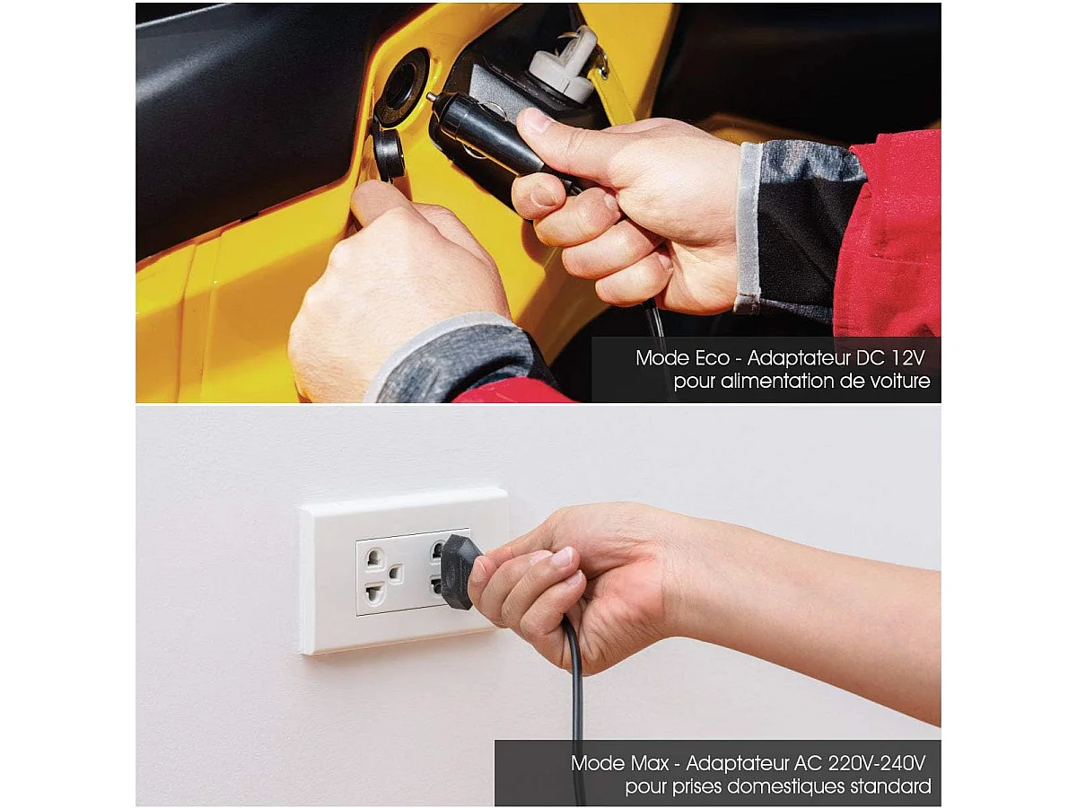 Mini Frigo 15L Mini Réfrigérateur 2 en 1 Fonction de Refroidissement et de Chauffage, Température -3 ℃ ~ 50 ℃, Mini frigo Portable 76 KWh/an (Blanc)