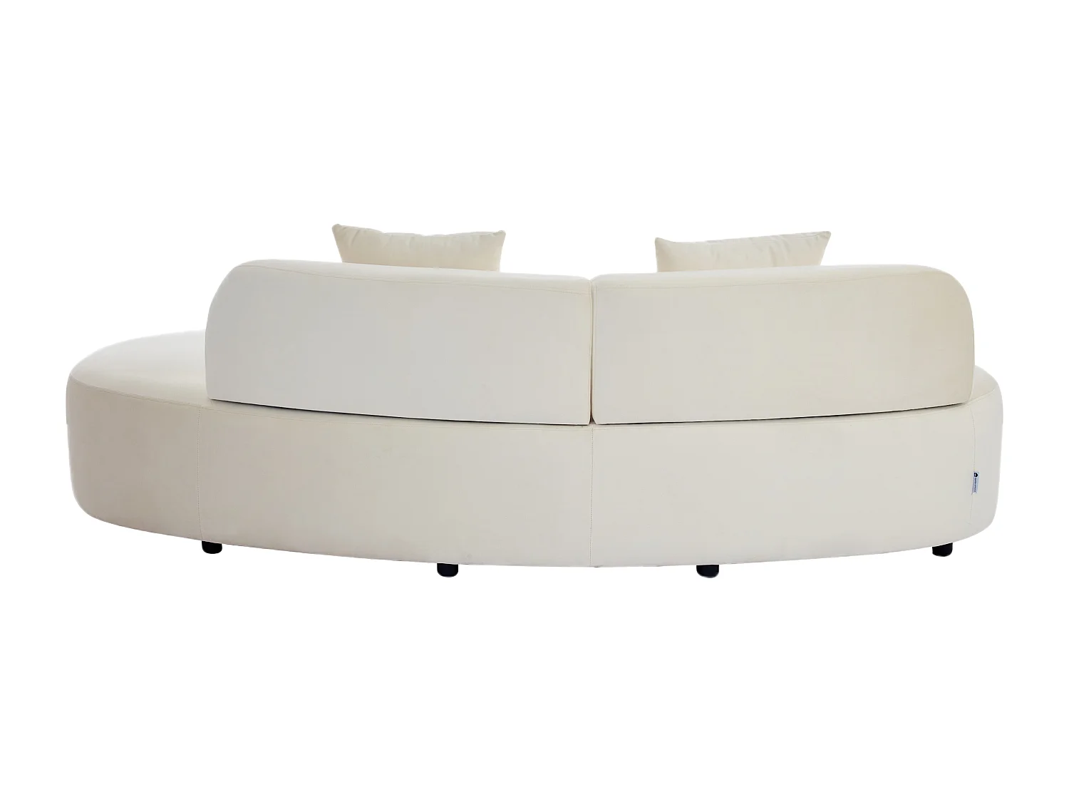 Canapé 3 places en velours beige BASILIANA