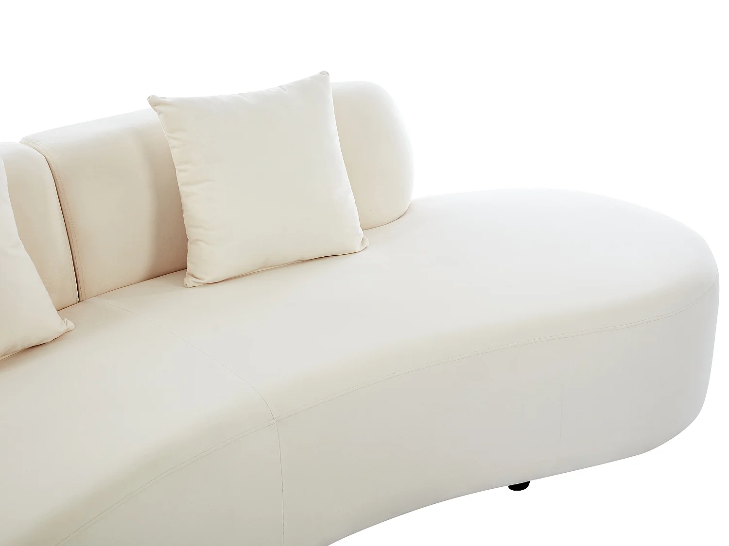 Canapé 3 places en velours beige BASILIANA