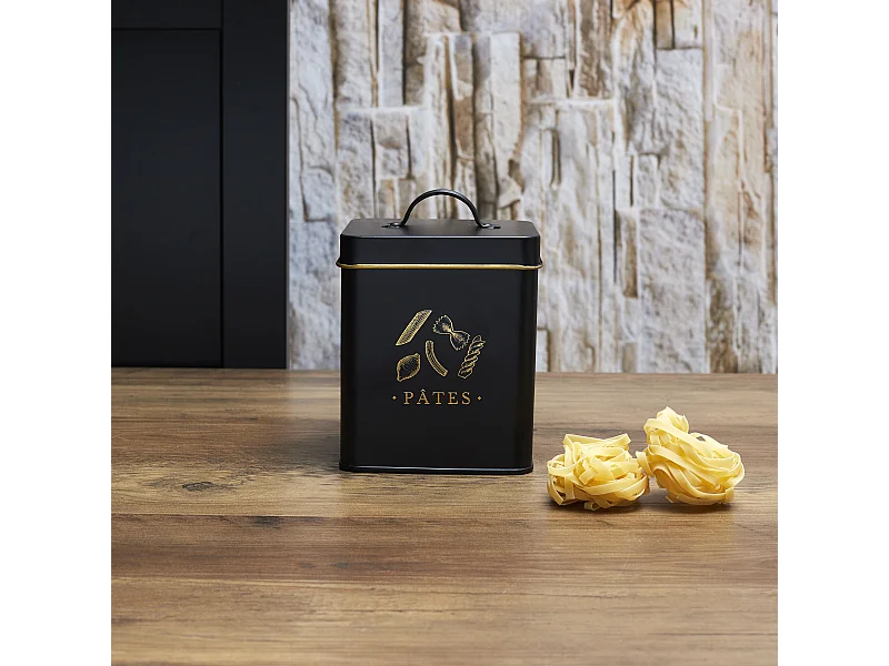 Boite Metal Noir Et Dore Pates M12 Noir, Or