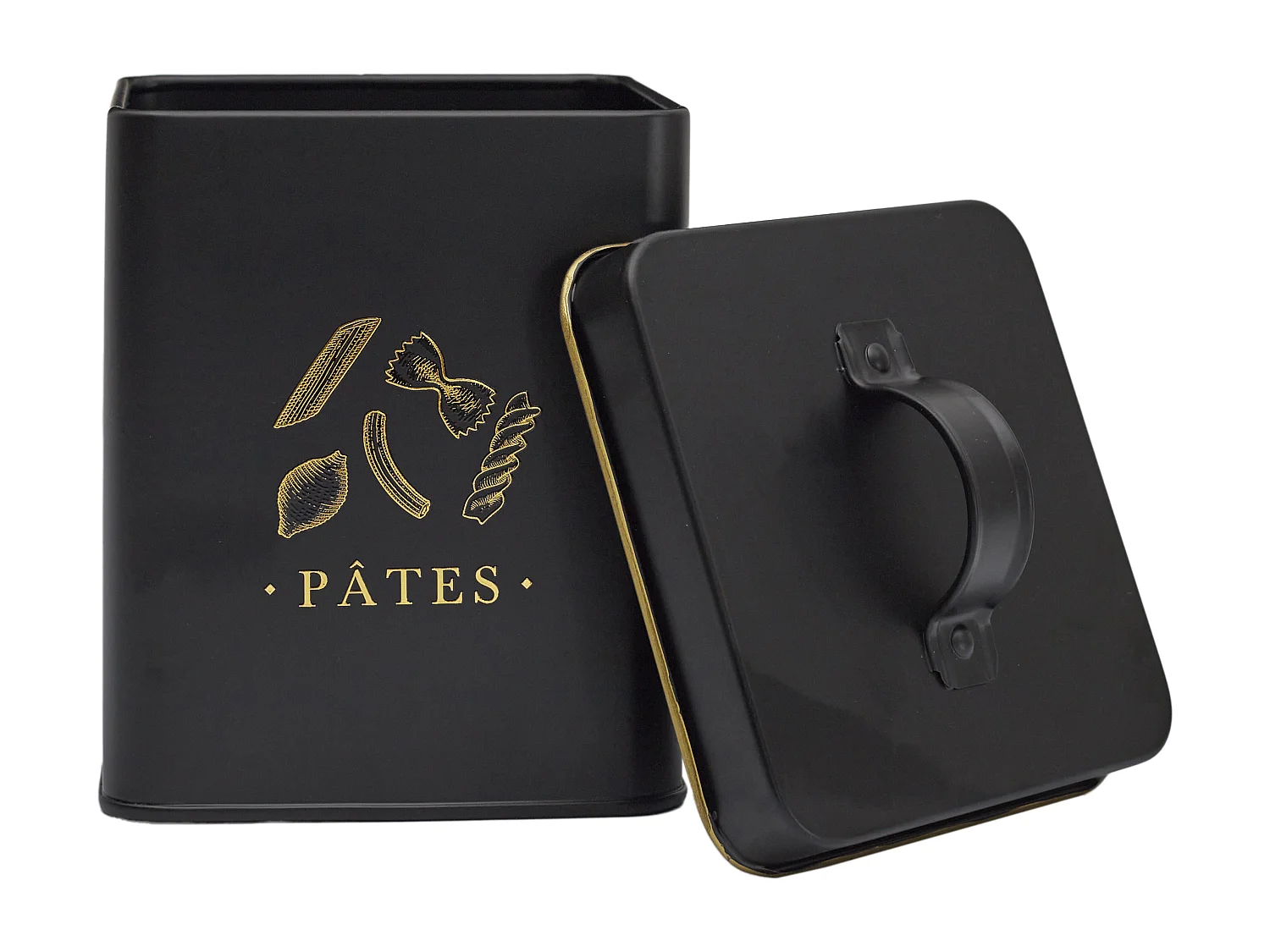 Boite Metal Noir Et Dore Pates M12 Noir, Or