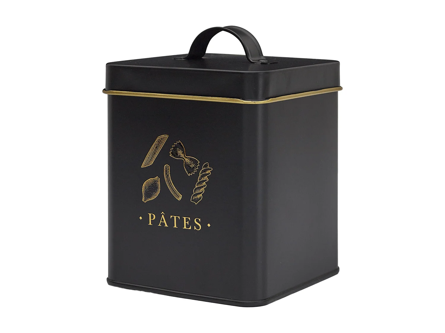 Boite Metal Noir Et Dore Pates M12 Noir, Or