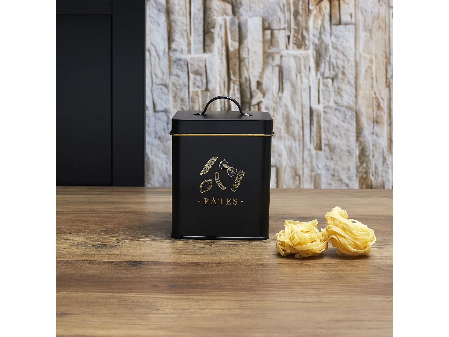 Boite Metal Noir Et Dore Pates M12 Noir, Or