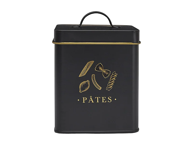 Boite Metal Noir Et Dore Pates M12 Noir, Or