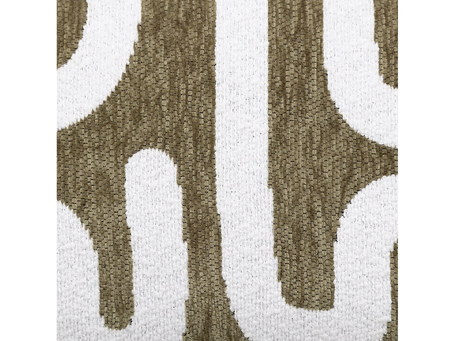 Housse de Coussin Chenille "Jeni" 30x50cm Kaki