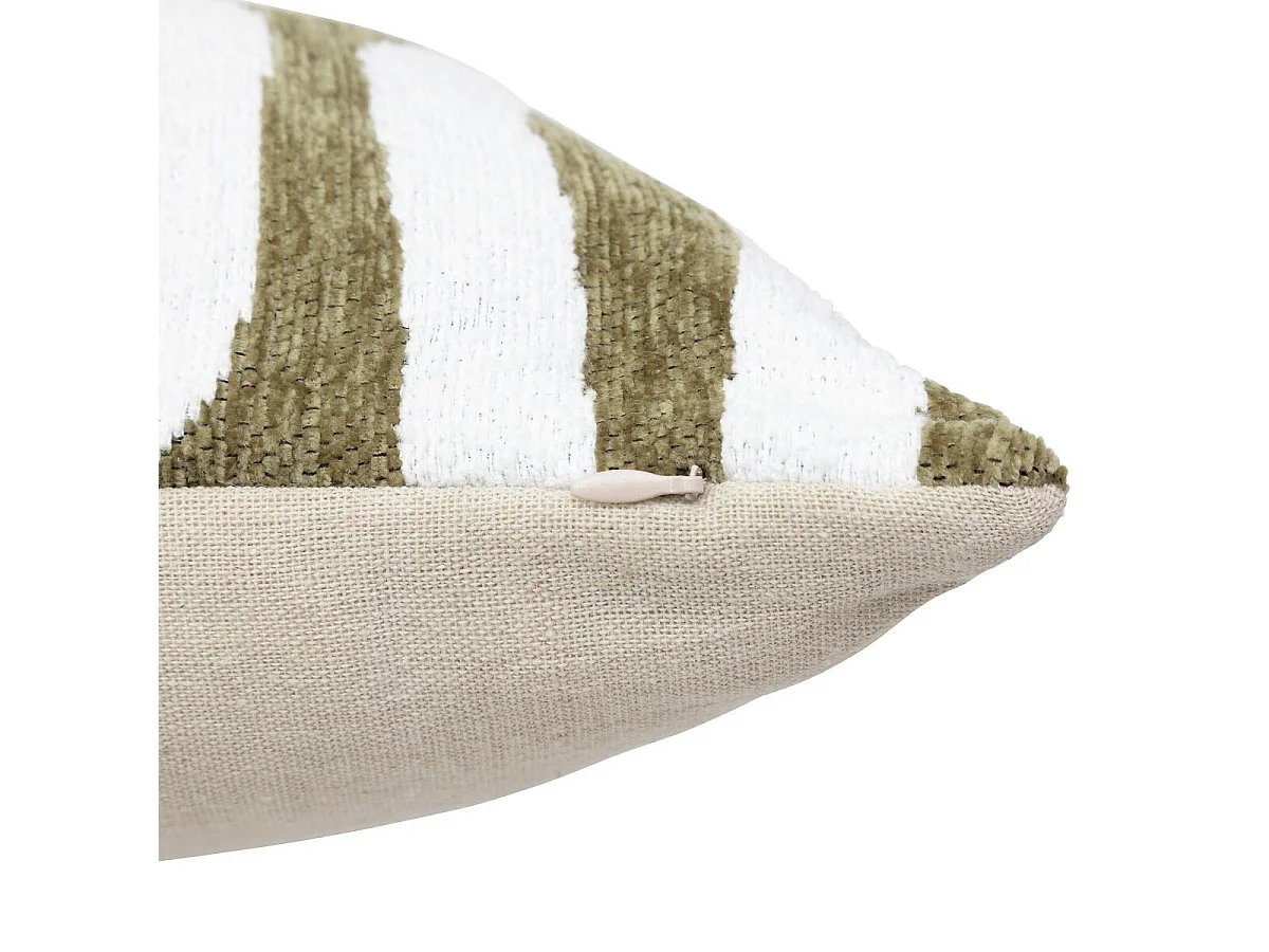 Housse de Coussin Chenille "Jeni" 30x50cm Kaki