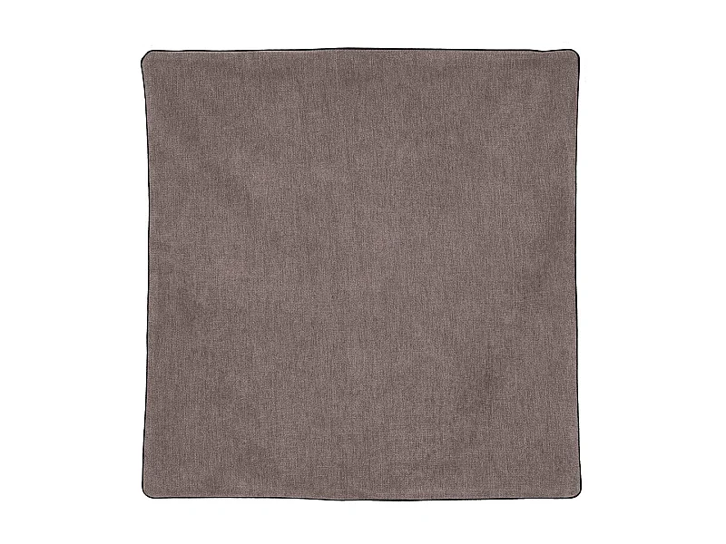 Housse de coussin passepoilée effet velours