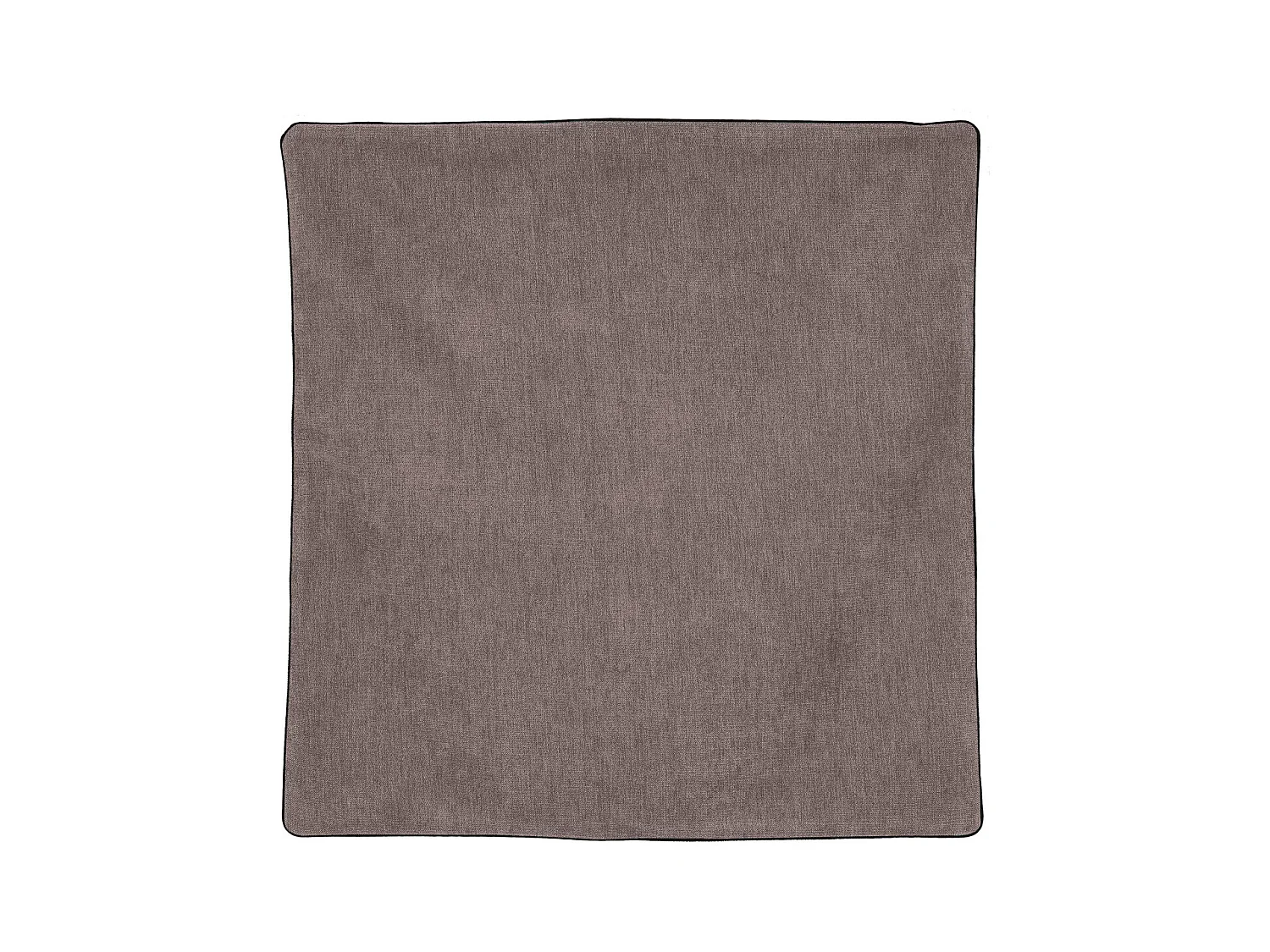 Housse de coussin passepoilée effet velours