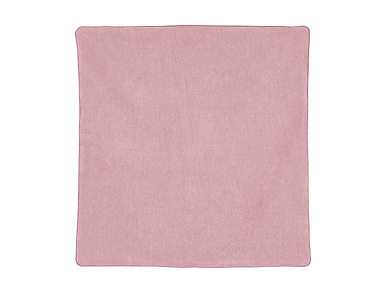 Housse de coussin passepoilée effet velours