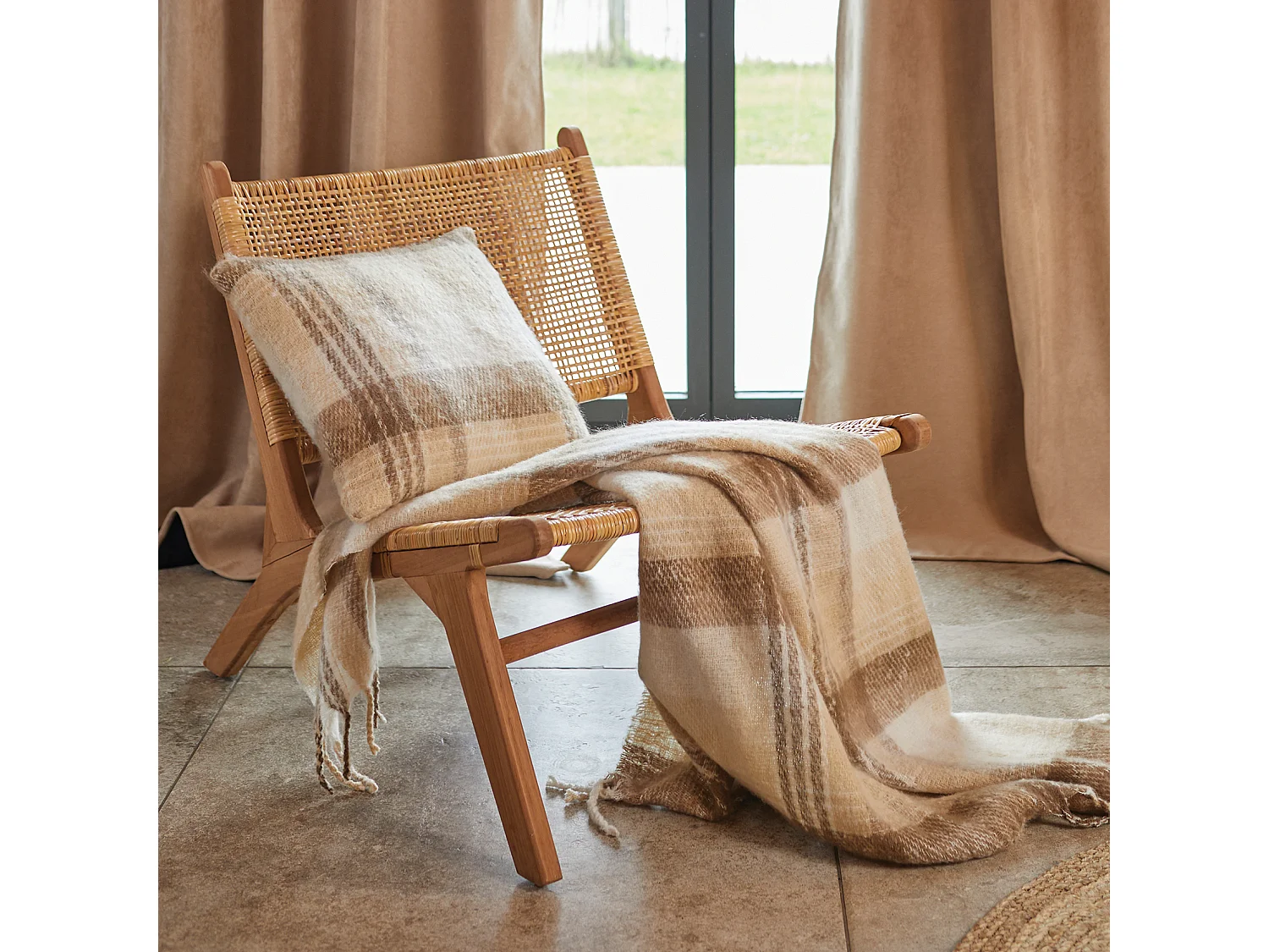 Housse de Coussin tartan Ecossais