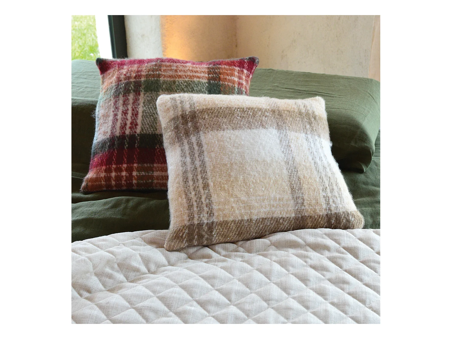 Housse de Coussin tartan Ecossais