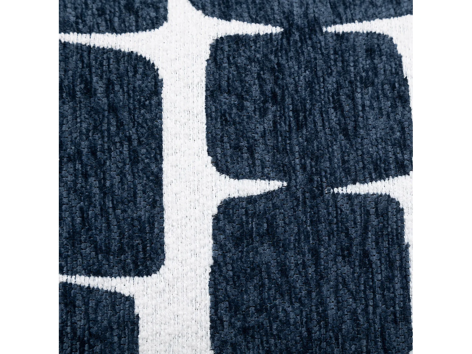 Housse de Coussin Chenille "Jeni" 30x50cm Bleu Égéen