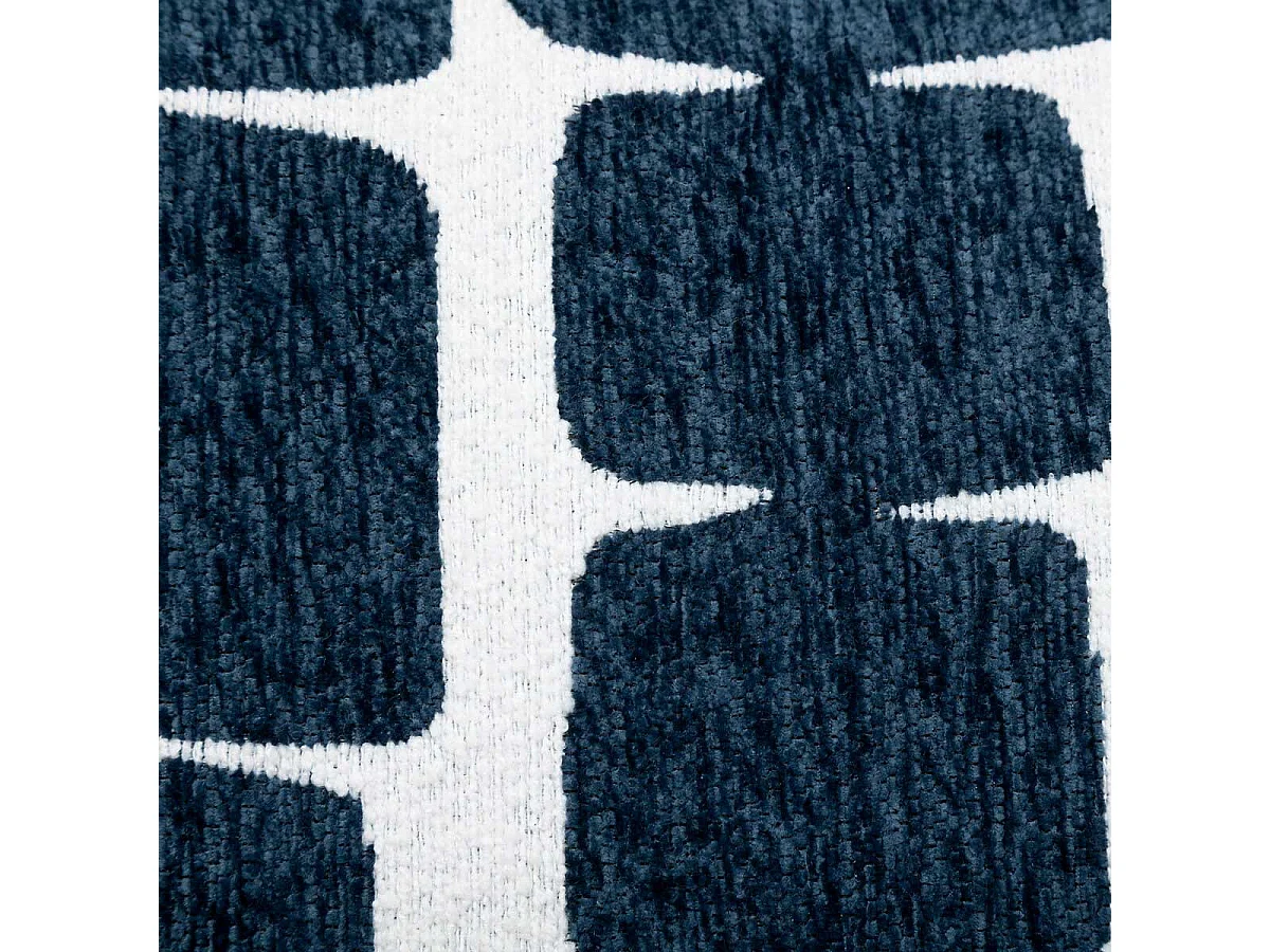 Housse de Coussin Chenille "Jeni" 30x50cm Bleu Égéen