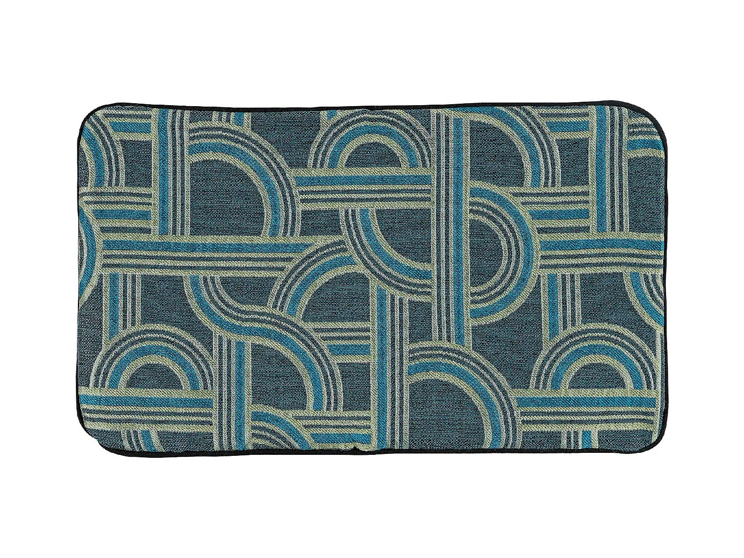 Housse de coussin aux couleurs de l'Orient Express.