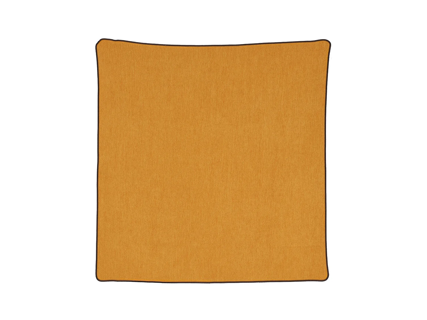 Housse de coussin passepoilée effet velours