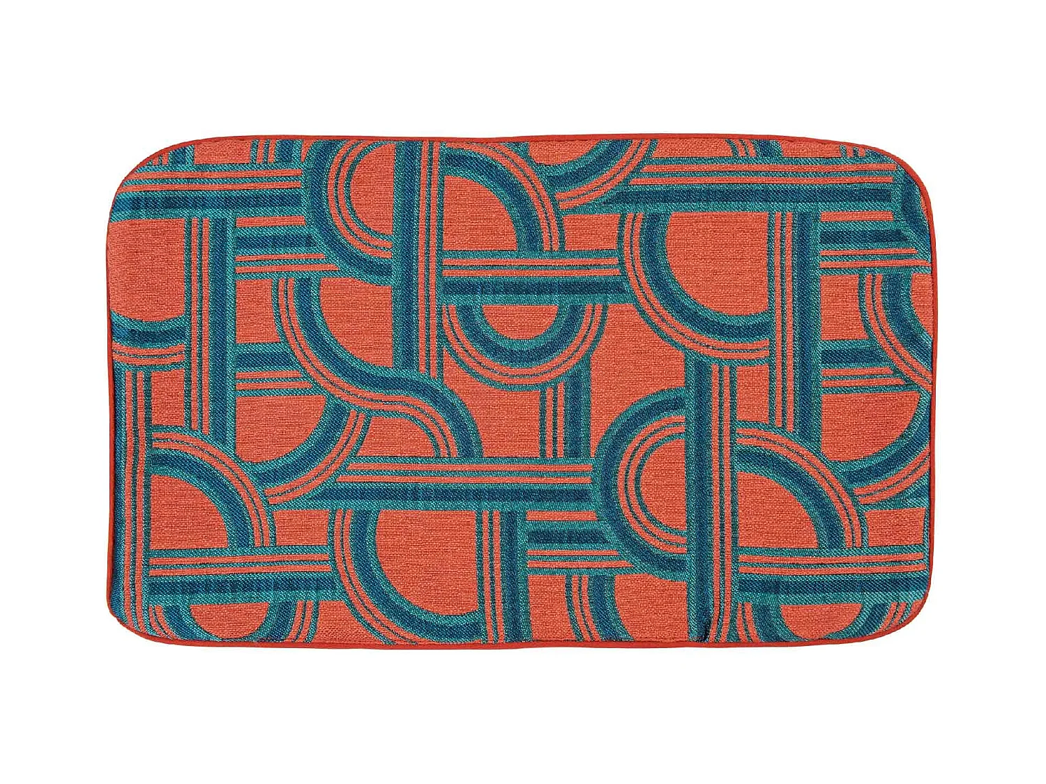 Housse de coussin aux couleurs de l'Orient Express.