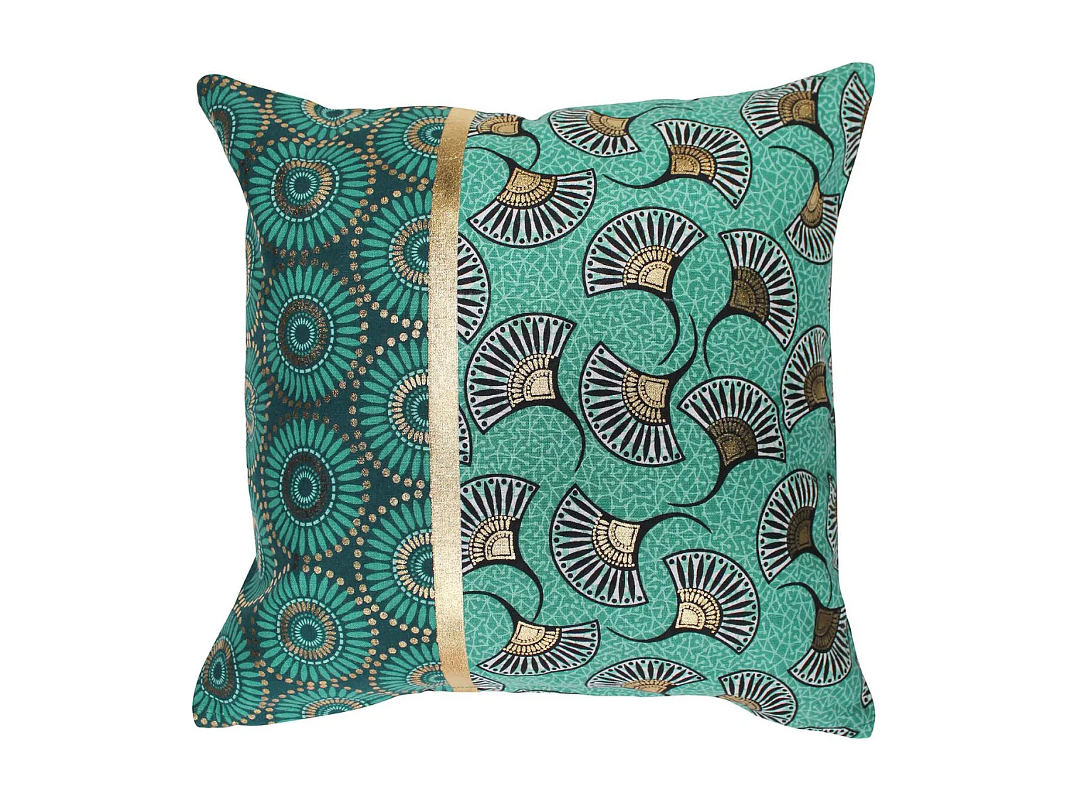 Funda de almohadón de algodón impresa en oro 40 x 40 cm