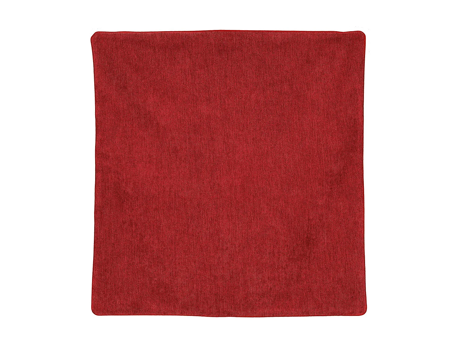 Housse de coussin passepoilée effet velours