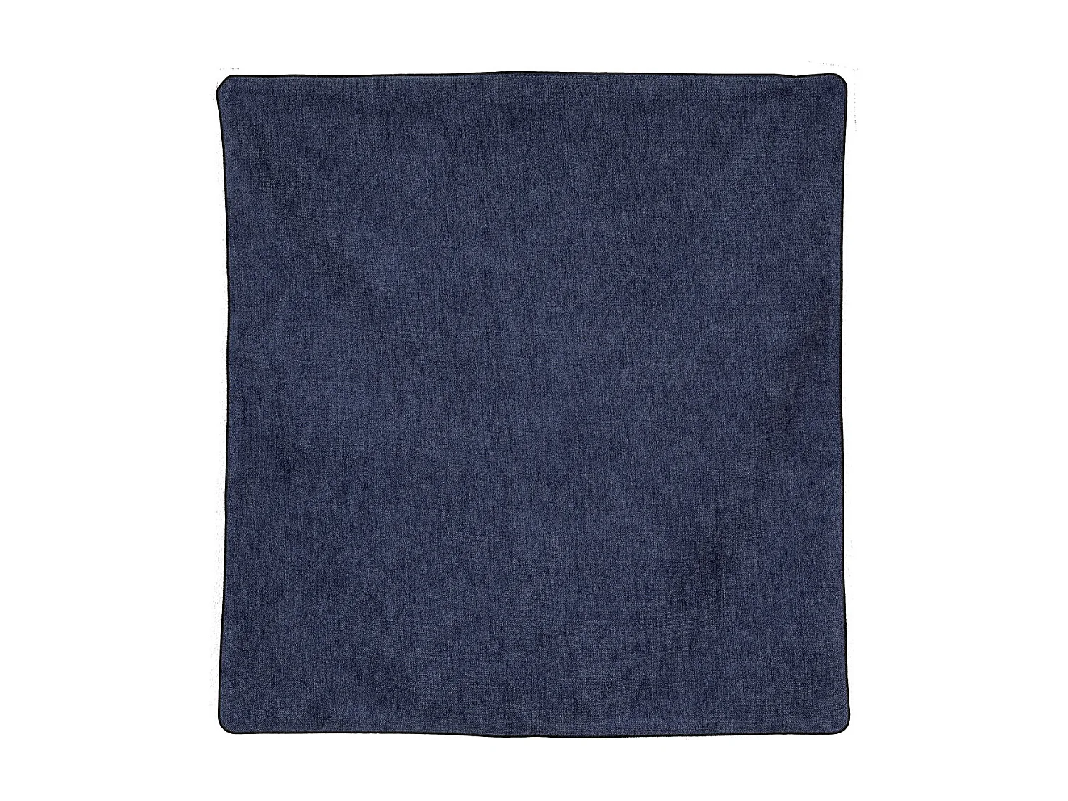 Housse de coussin passepoilée effet velours