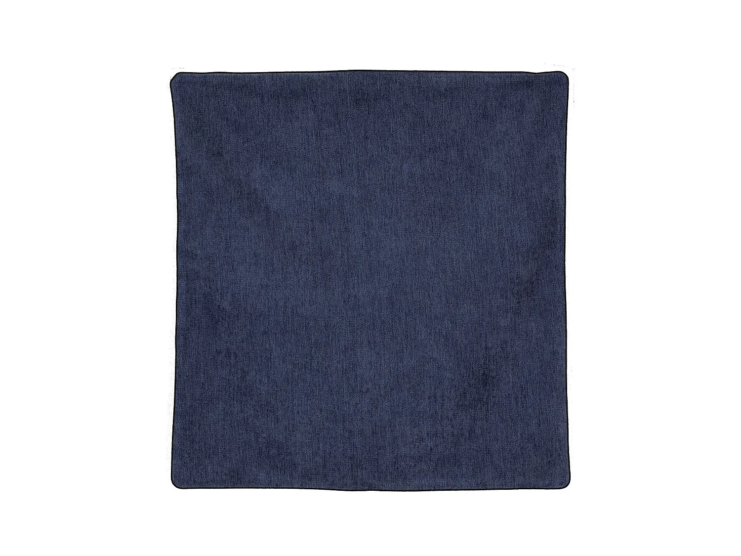 Housse de coussin passepoilée effet velours