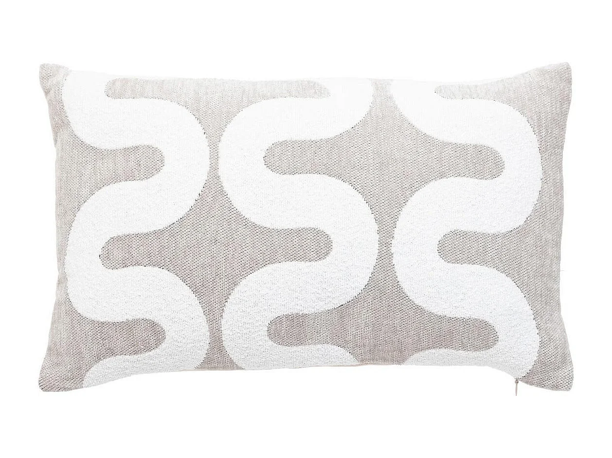 Housse de Coussin Chenille "Jeni" 30x50cm Beige Lin