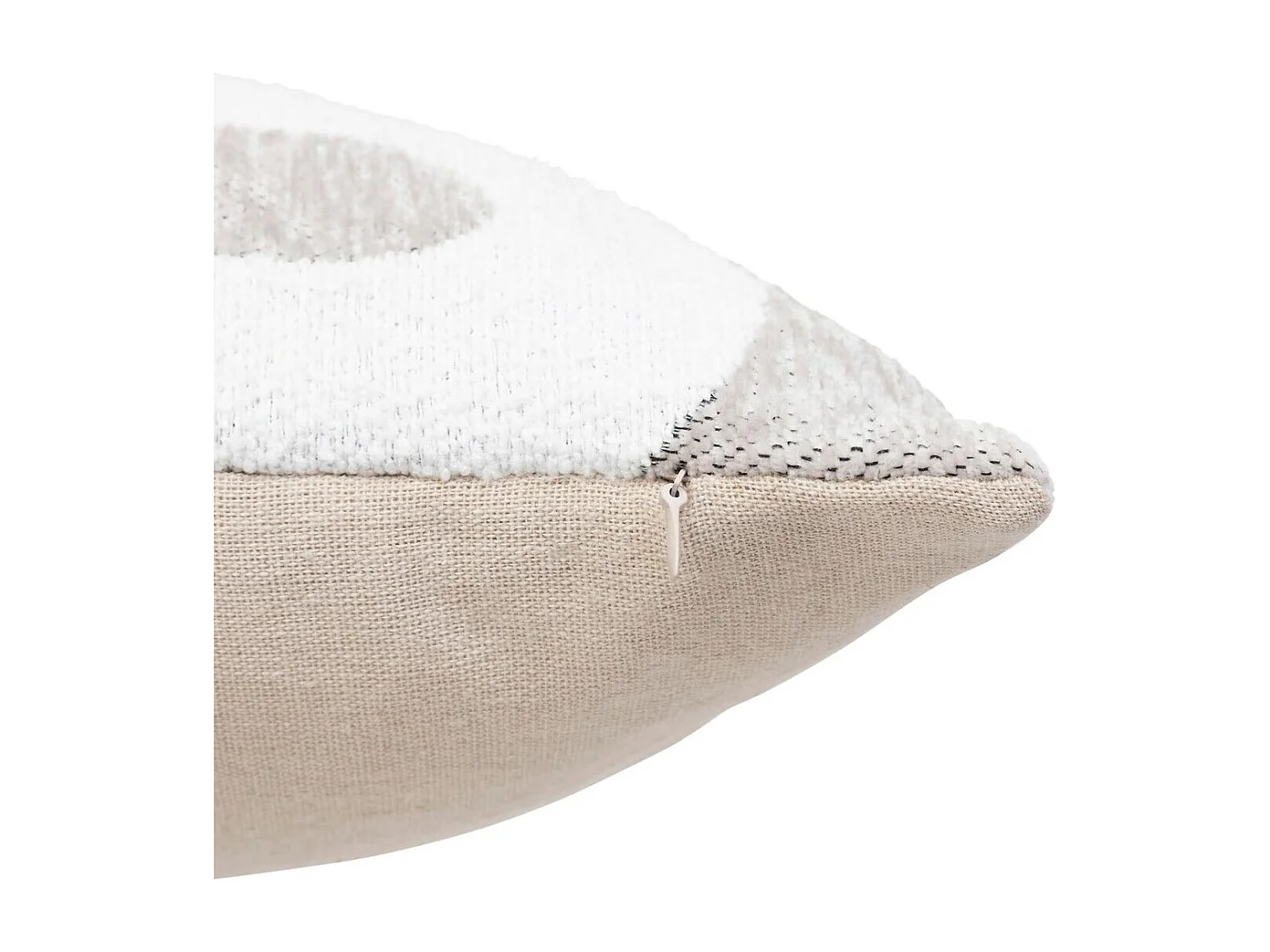 Housse de Coussin Chenille "Jeni" 30x50cm Beige Lin