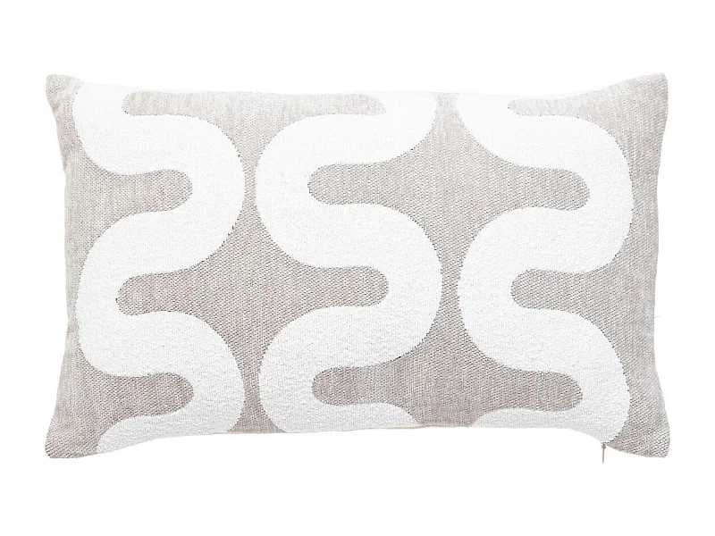 Housse de Coussin Chenille "Jeni" 30x50cm Beige Lin