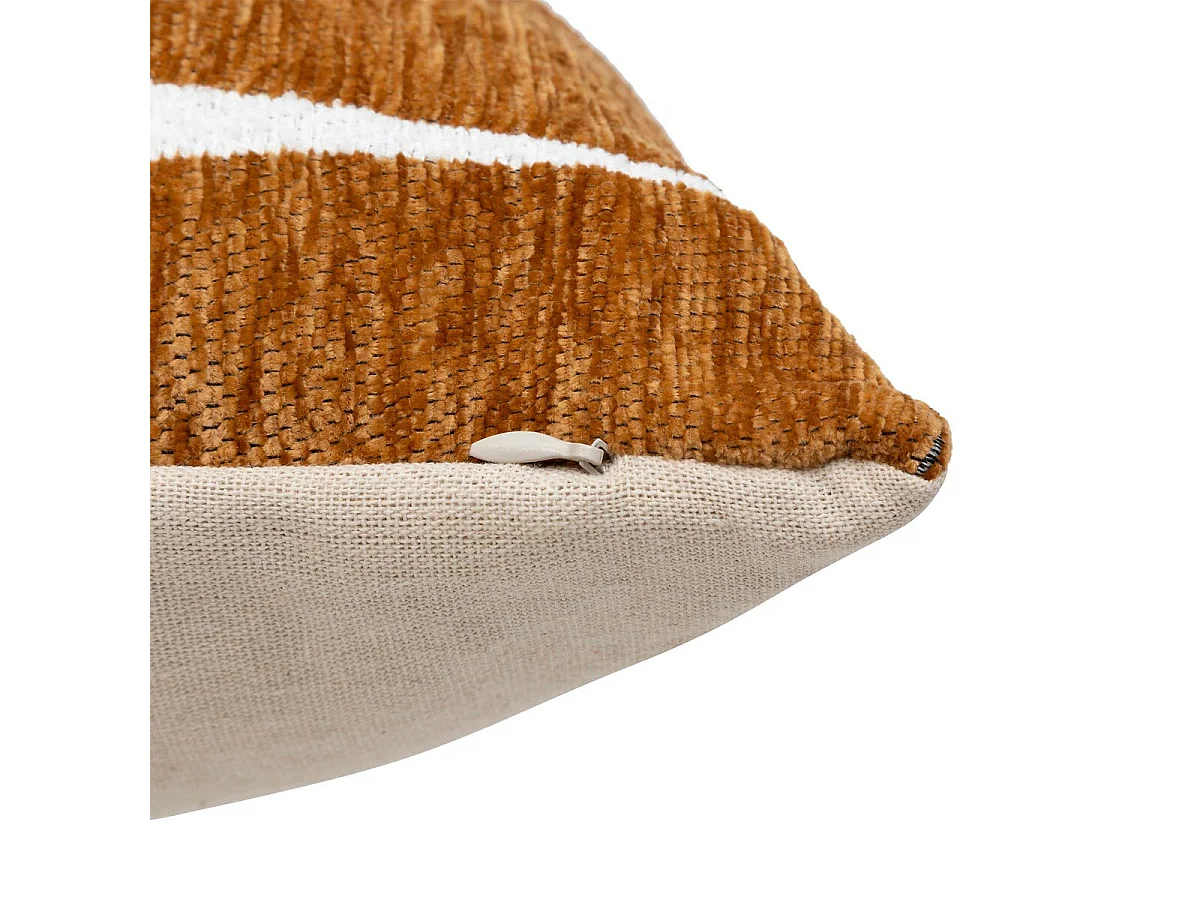 Housse de Coussin Chenille "Jeni" 30x50cm Caramel
