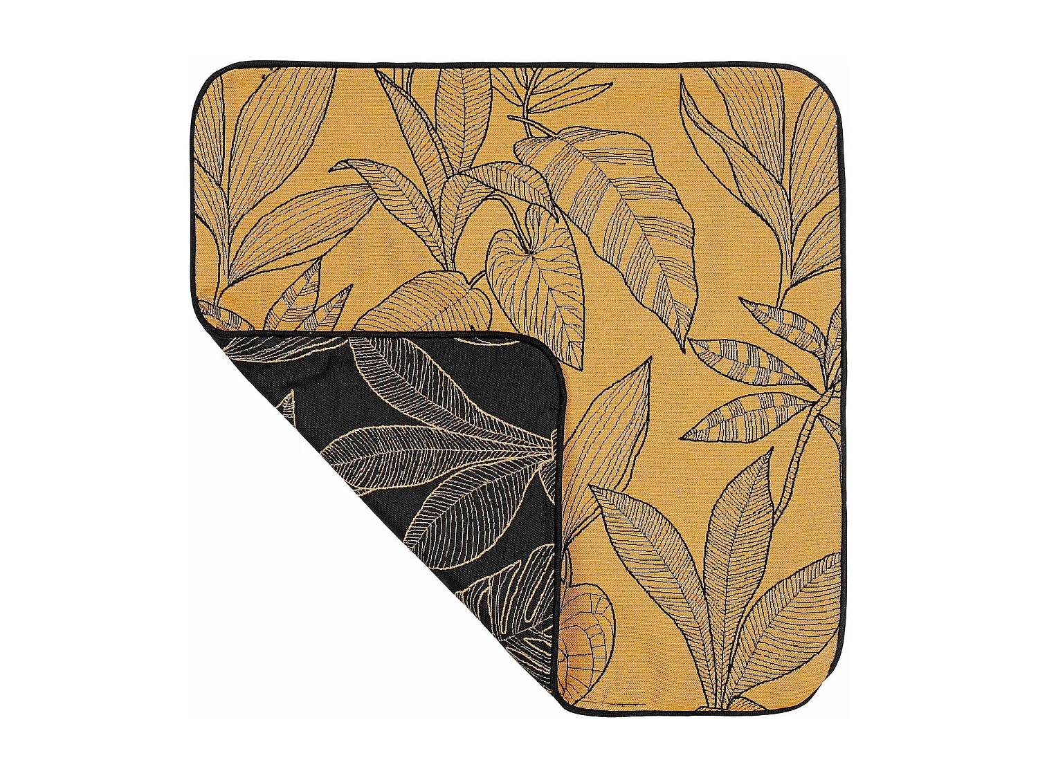 Housse de coussin aux feuilles stylisées