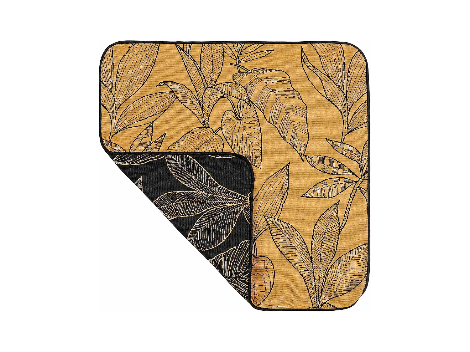 Housse de coussin aux feuilles stylisées