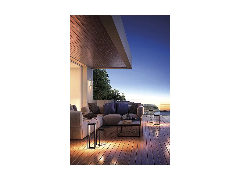 Bald anthrazitfarbene Solar-LED-Laterne 2,2 W IP54 h. 52,5 cm