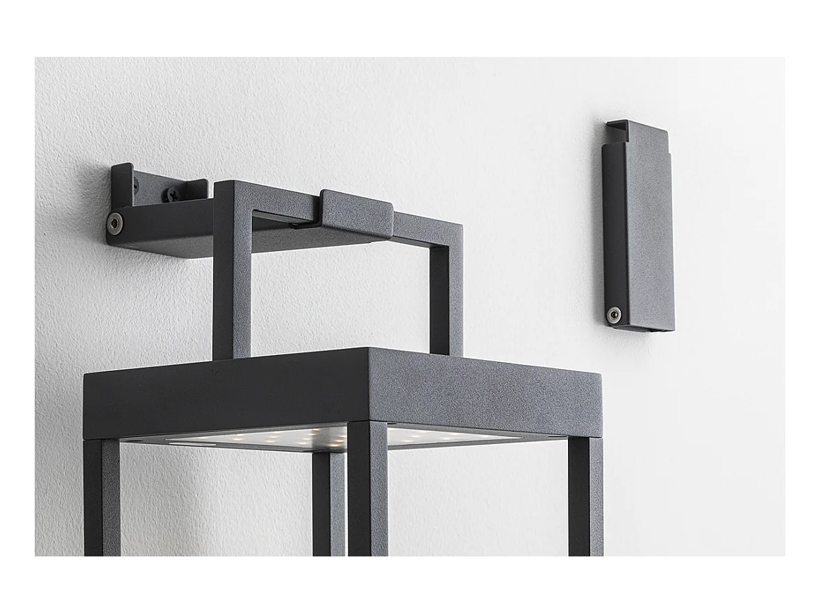 Bald anthrazitfarbene Solar-LED-Laterne 2,2 W IP54 h. 52,5 cm