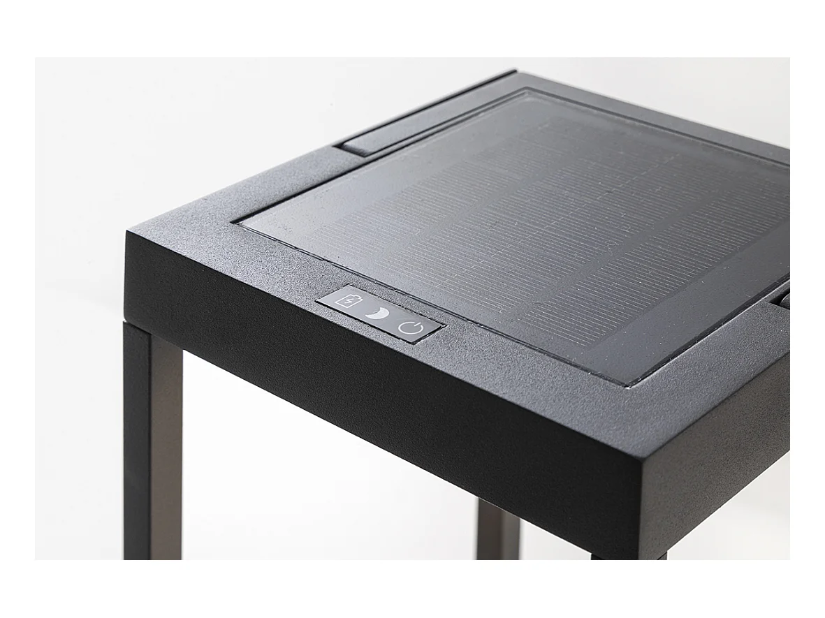 Bald anthrazitfarbene Solar-LED-Laterne 2,2 W IP54 h. 52,5 cm