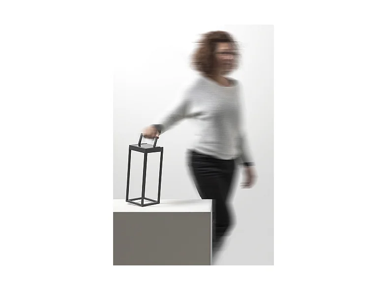 Bald anthrazitfarbene Solar-LED-Laterne 2,2 W IP54 h. 52,5 cm