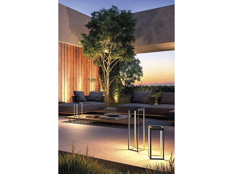 Soon antraciet solar LED lantaarn 2,2w IP54 h. 32,5 cm