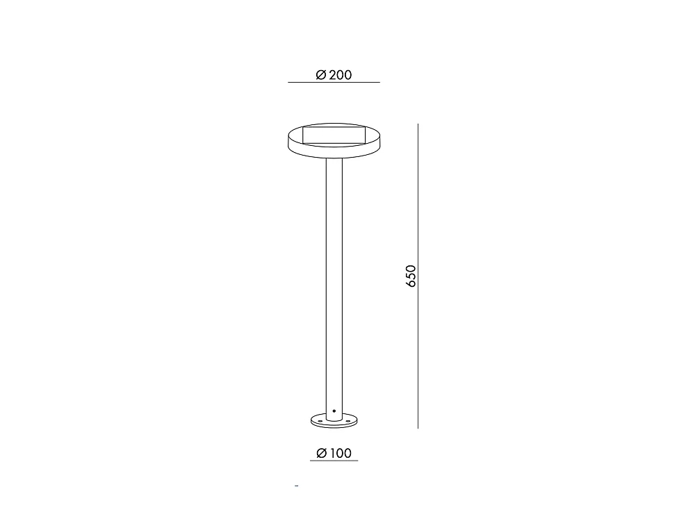 Nap solar antraciet LED grondpaal 2,2w batterijvoeding IP54 h. 65cm