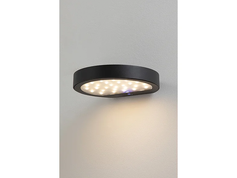 Borne de sol LED solaire Nap anthracite 2,2w alimentée par batterie IP54 h. 65 cm