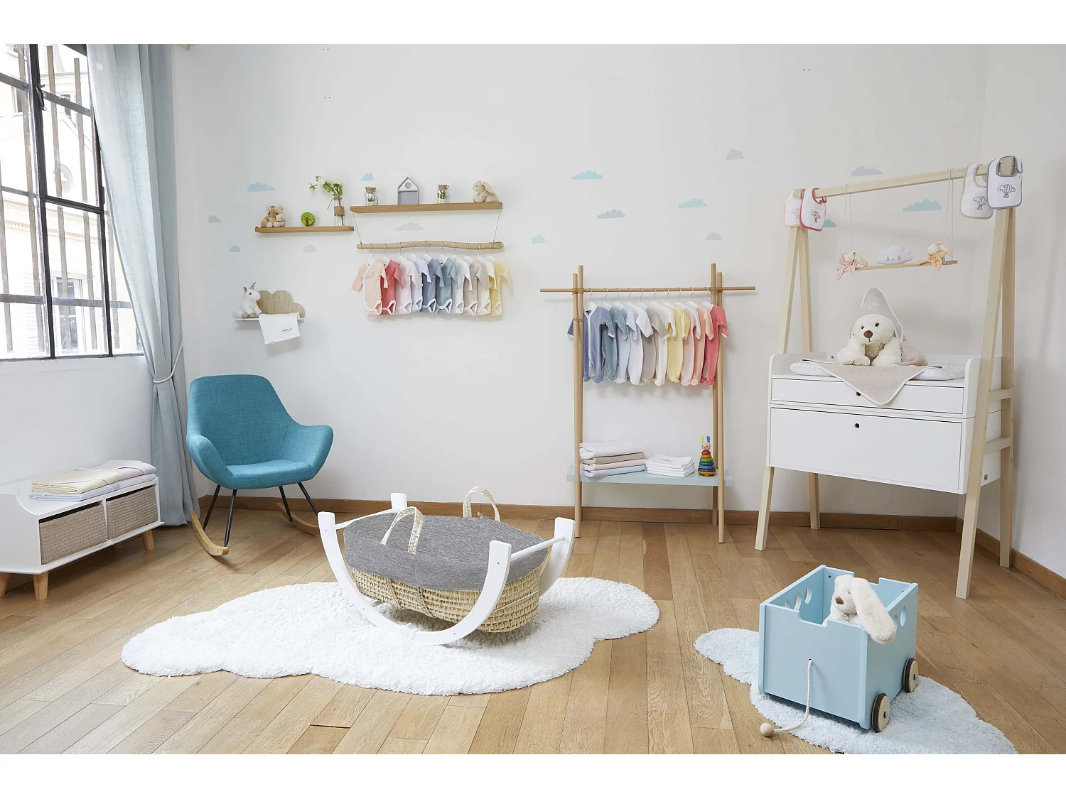 Babytragekorb - Bio-Baumwolle