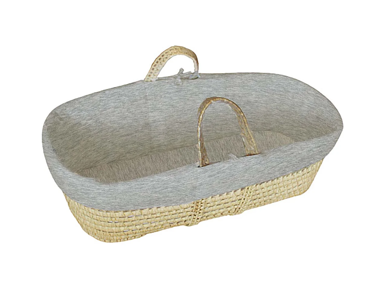 Couffin bébé avec Matelas, Habillage en Velours - Coton Bio - Perle
