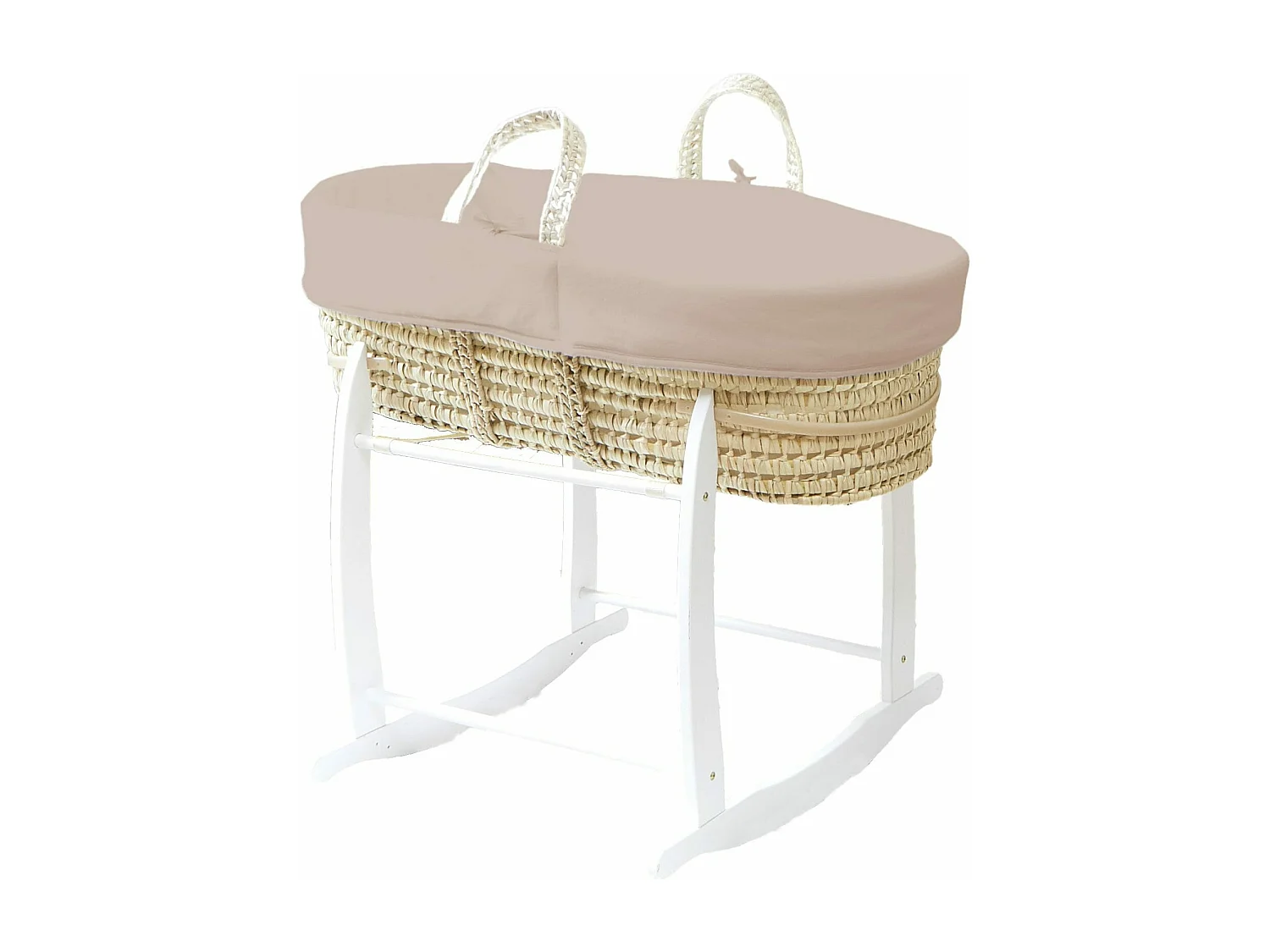 Babytragekorb mit weißem Gestell