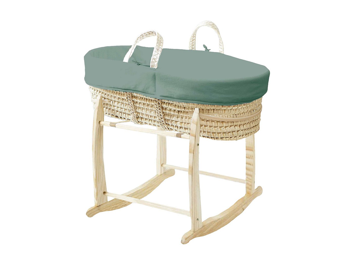 Couffin Bébé Support Couffin à Bascule Clair De Lune Gris - Berceau Bébé Réglable 70-83,5cm Lit Pour Bebe