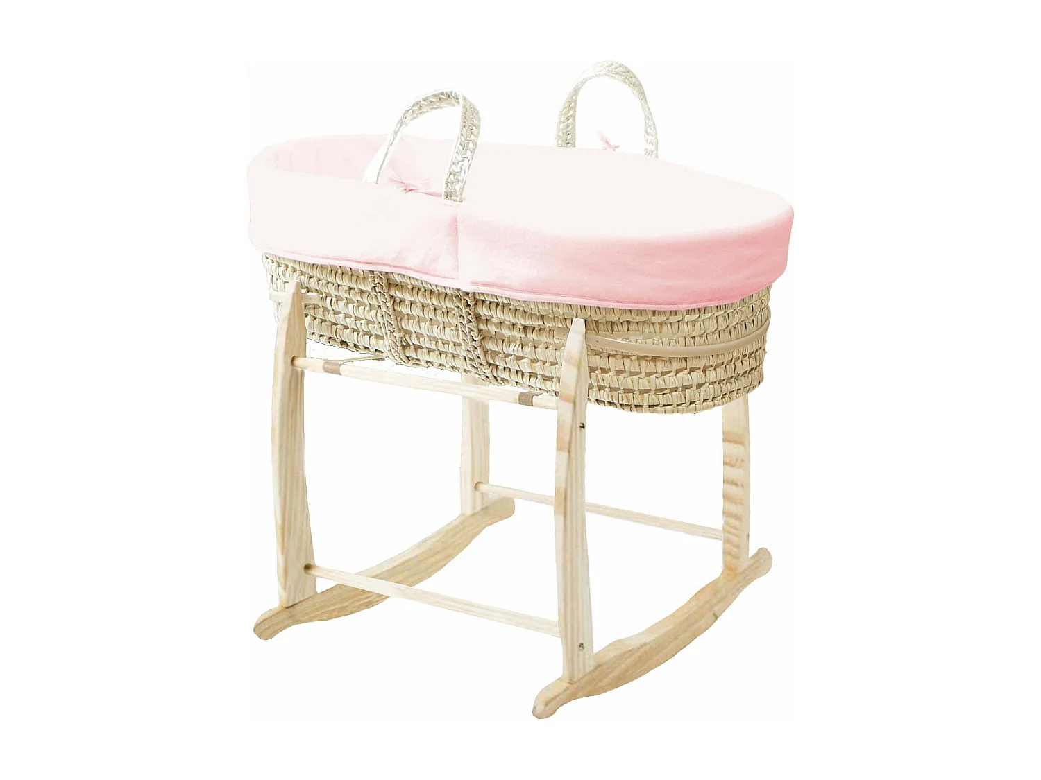 Babytragekorb mit Holzgestell