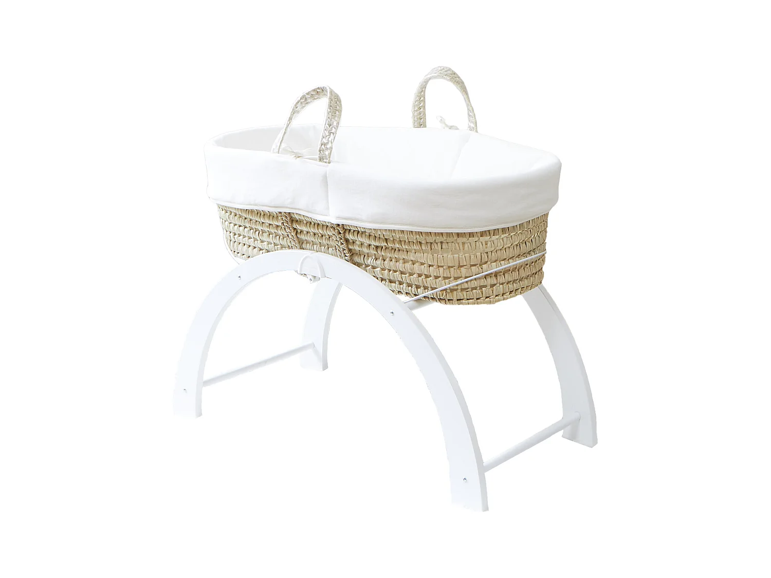 Couffin avec Support Réversible Blanc, Habillage Coton Bio - Nuage