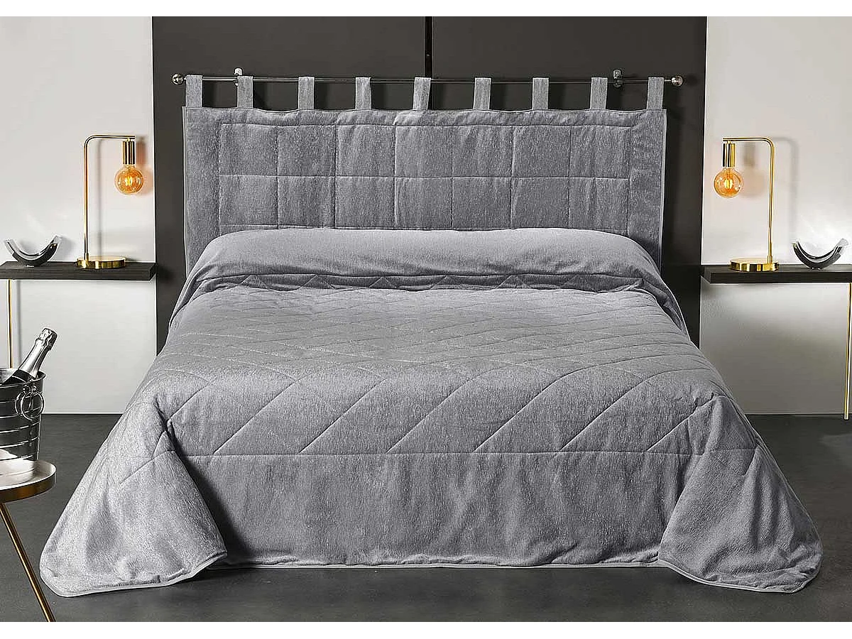 Jeté de lit aspect velours