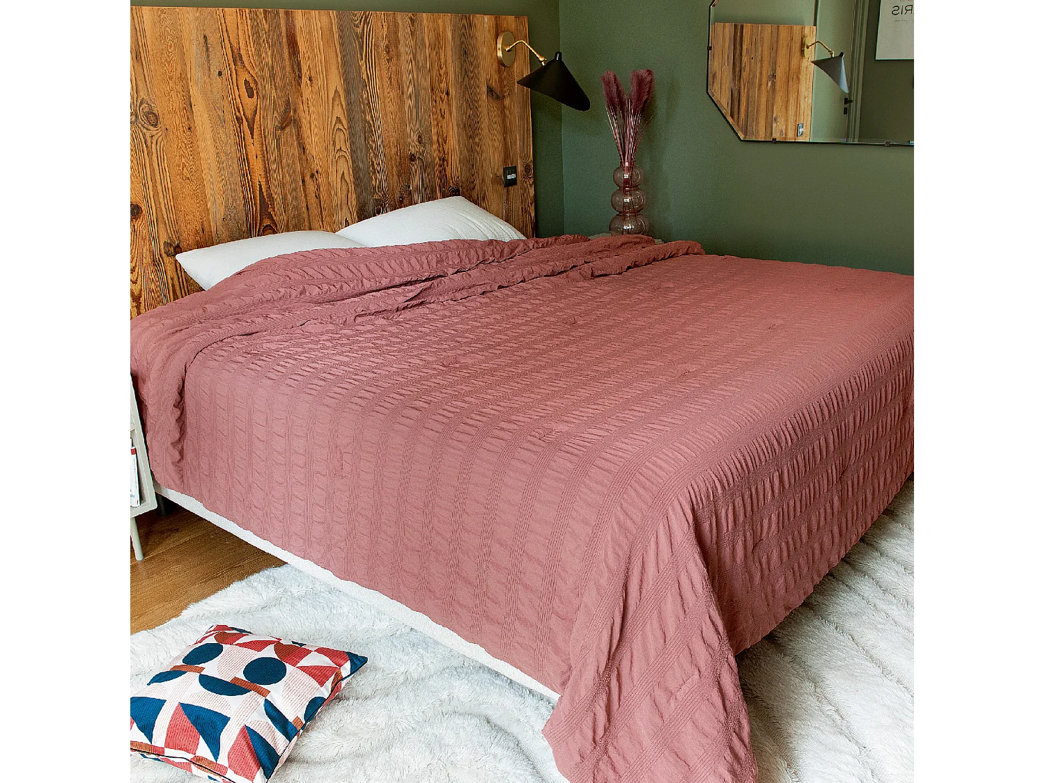 Colcha Efecto Seersucker 240 x 250 cm