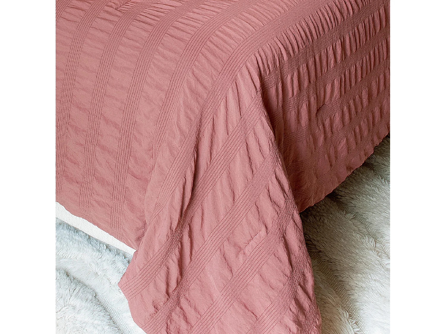 Colcha Efecto Seersucker 240 x 250 cm