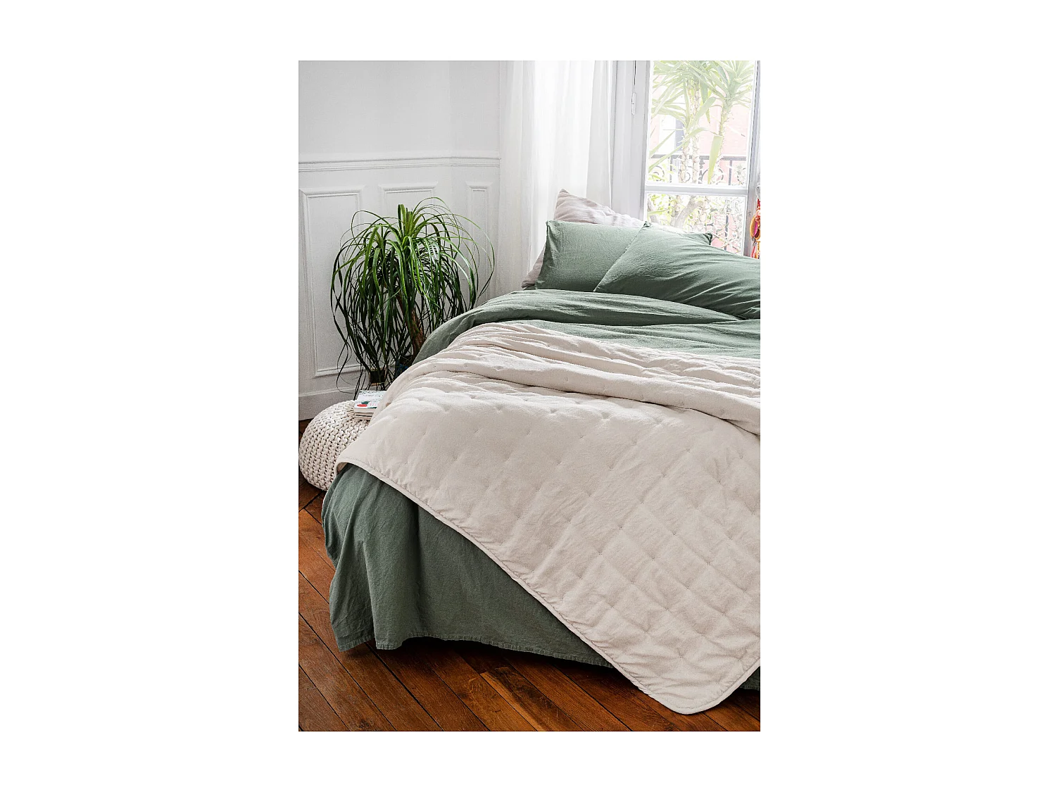 Couvre-Lit en microfibre matelassée